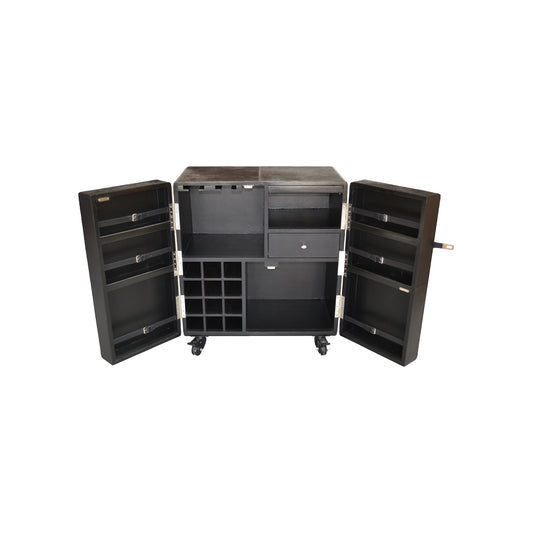 Leather Bar Cabinet