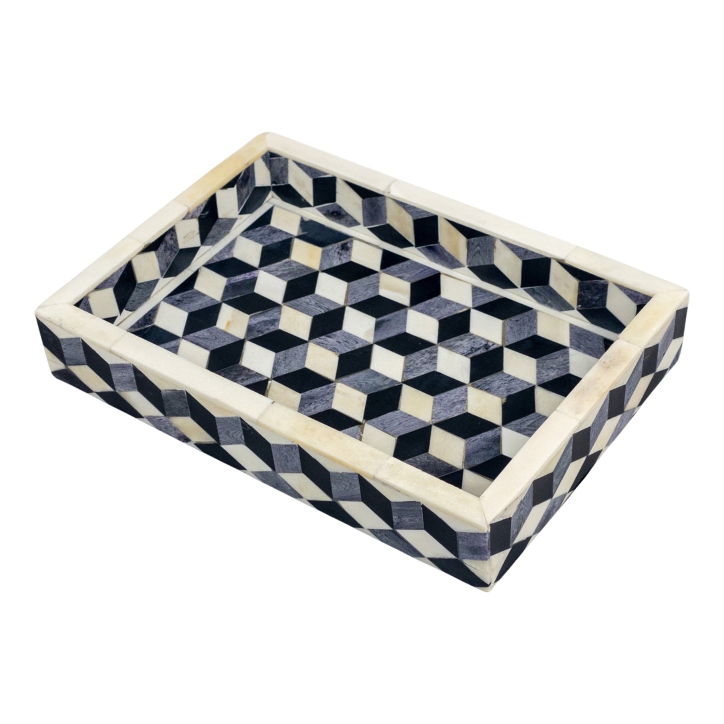 Bone Inlay Tray 3D Mini - Black