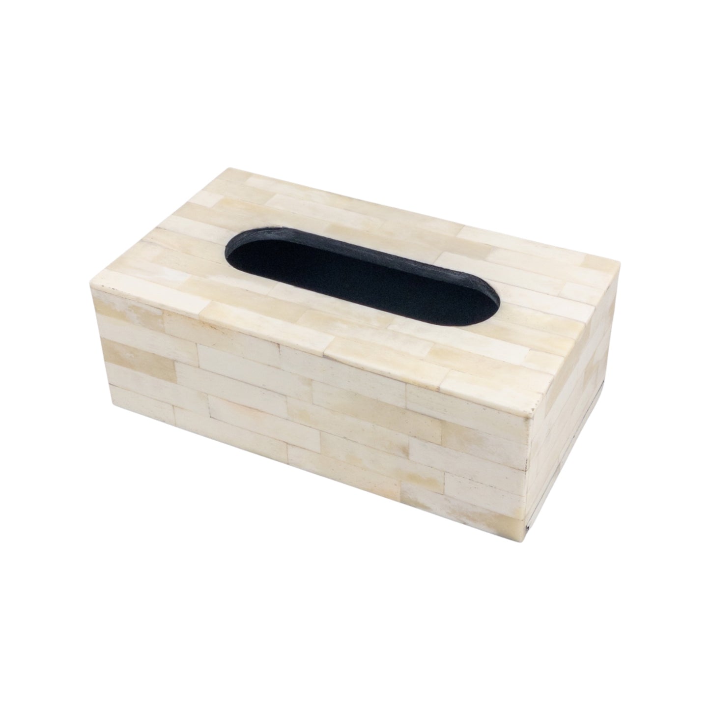 Bone Inlay Tissue Box - Ivory