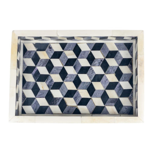 Bone Inlay Tray 3D Mini - Black
