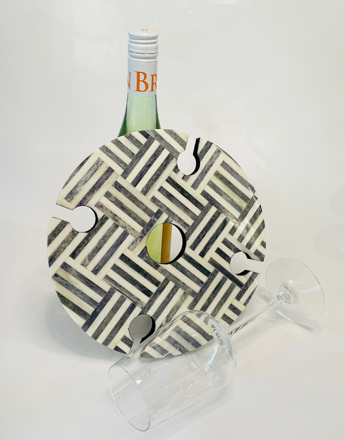 Bone Inlay Grey Stripes