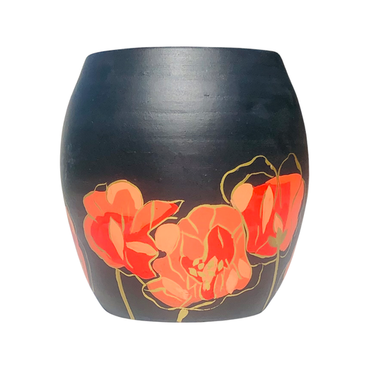 Red Floral Vase