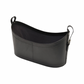 Leather Magazine Basket Boat - Black - DCOR