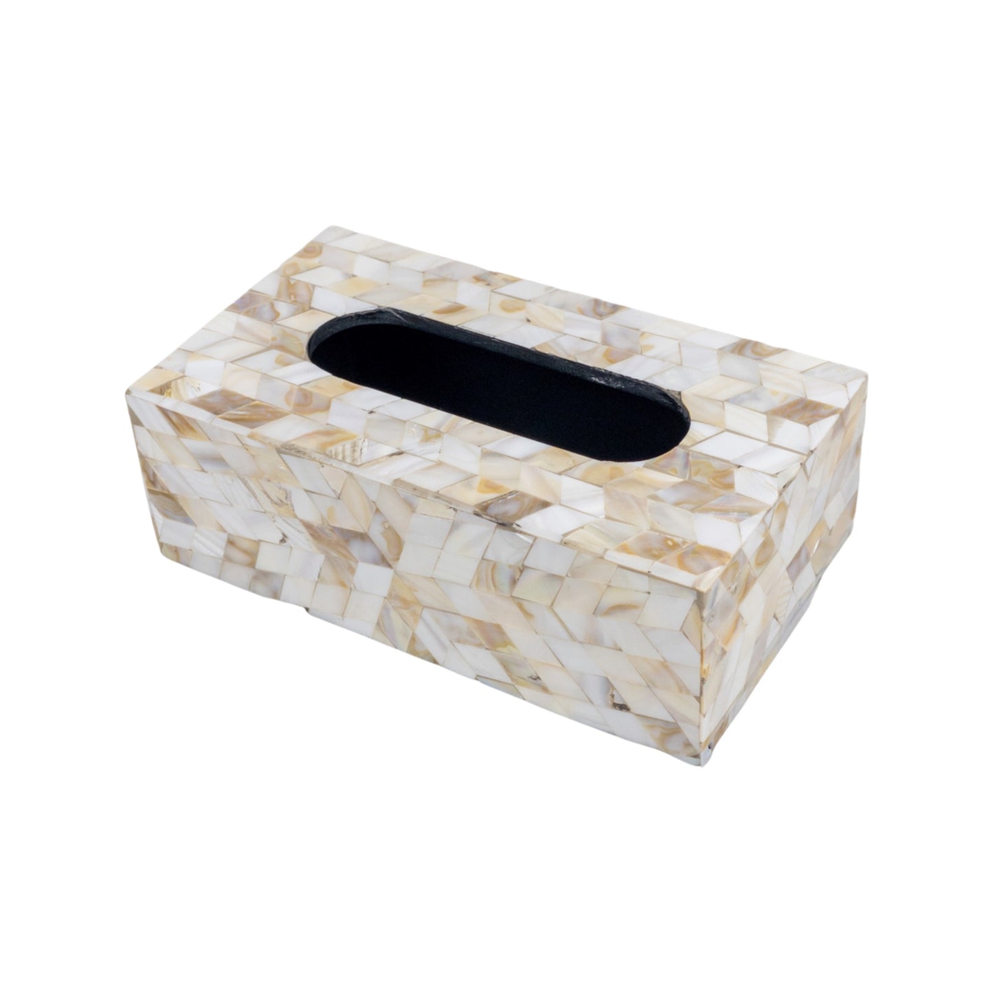 Mother of Pearl Tissue Box - Ivory