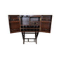 Leather Bar Cabinet with Stand