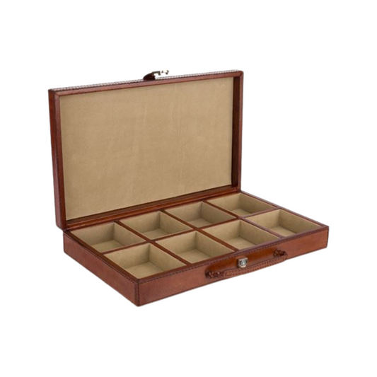 Leather Cufflink Box