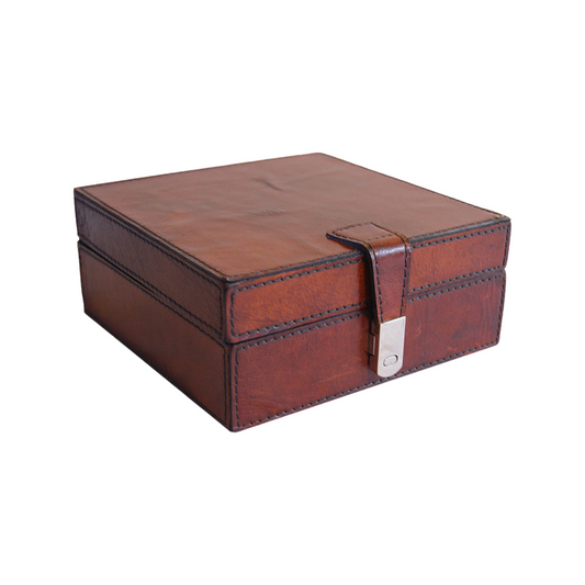 Leather box Mini - Tan - DCOR