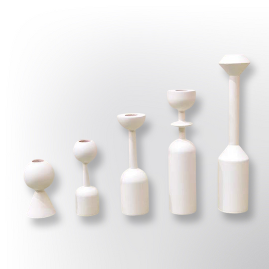 Candle Holder Modern - White
