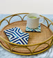 Antique Blue Stripped coaster