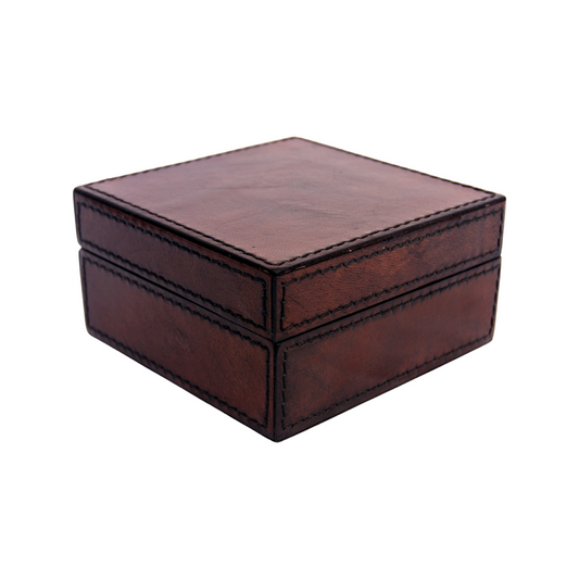 Leather Box Minim - Dark Brown - DCOR
