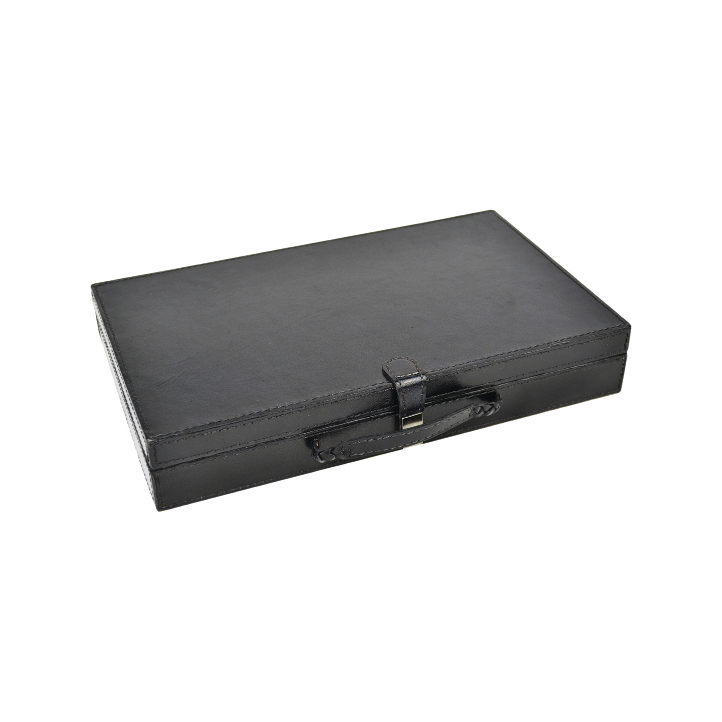 Leather Cufflink Box - Black - DCOR