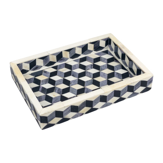 Bone Inlay Tray 3D Mini - Black