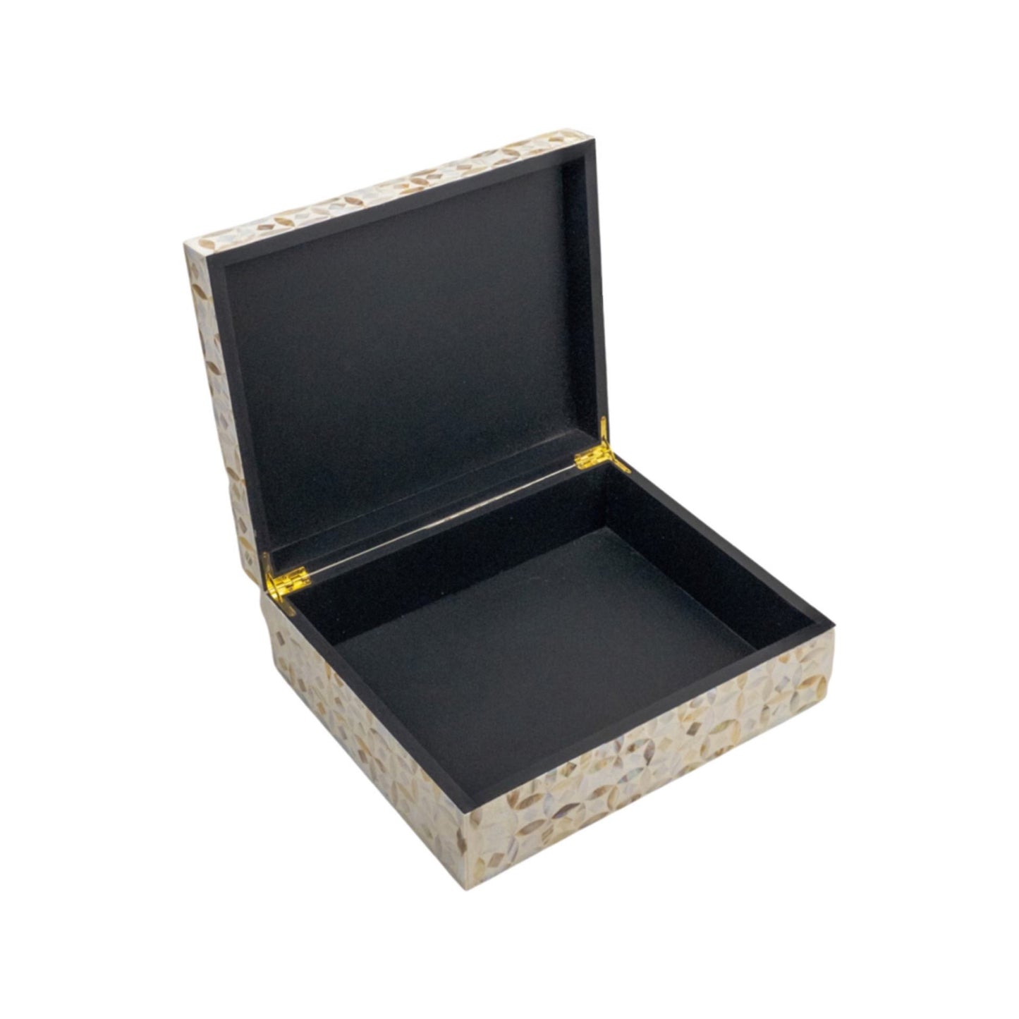 Mother of Pearl Box Geometrical Big - Ivory