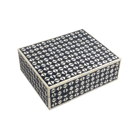 Bone Inlay Tribal Box big - Black