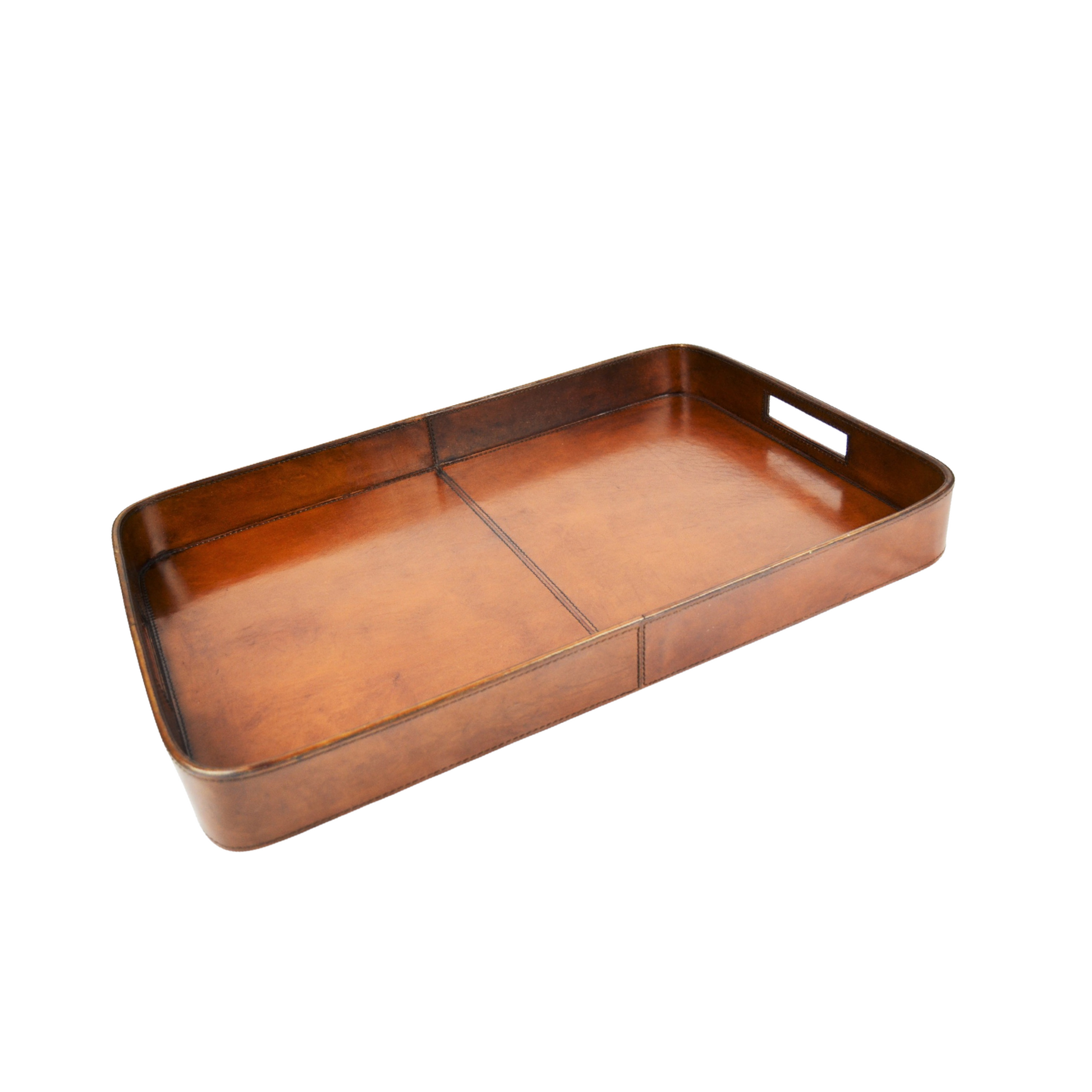 Leather Tray Elegance - Tan