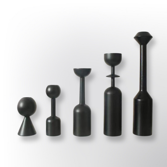 Candle Holder Modern - Black