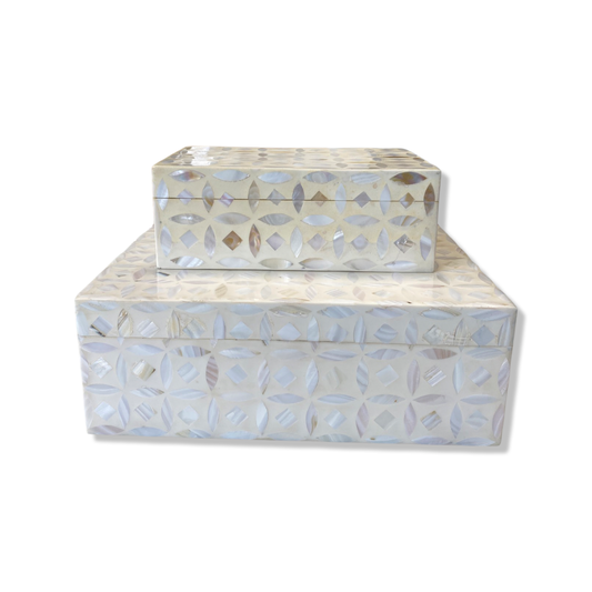 Pearl eye-Mother of Pearl set of 2 boxes | Mini gift boxes