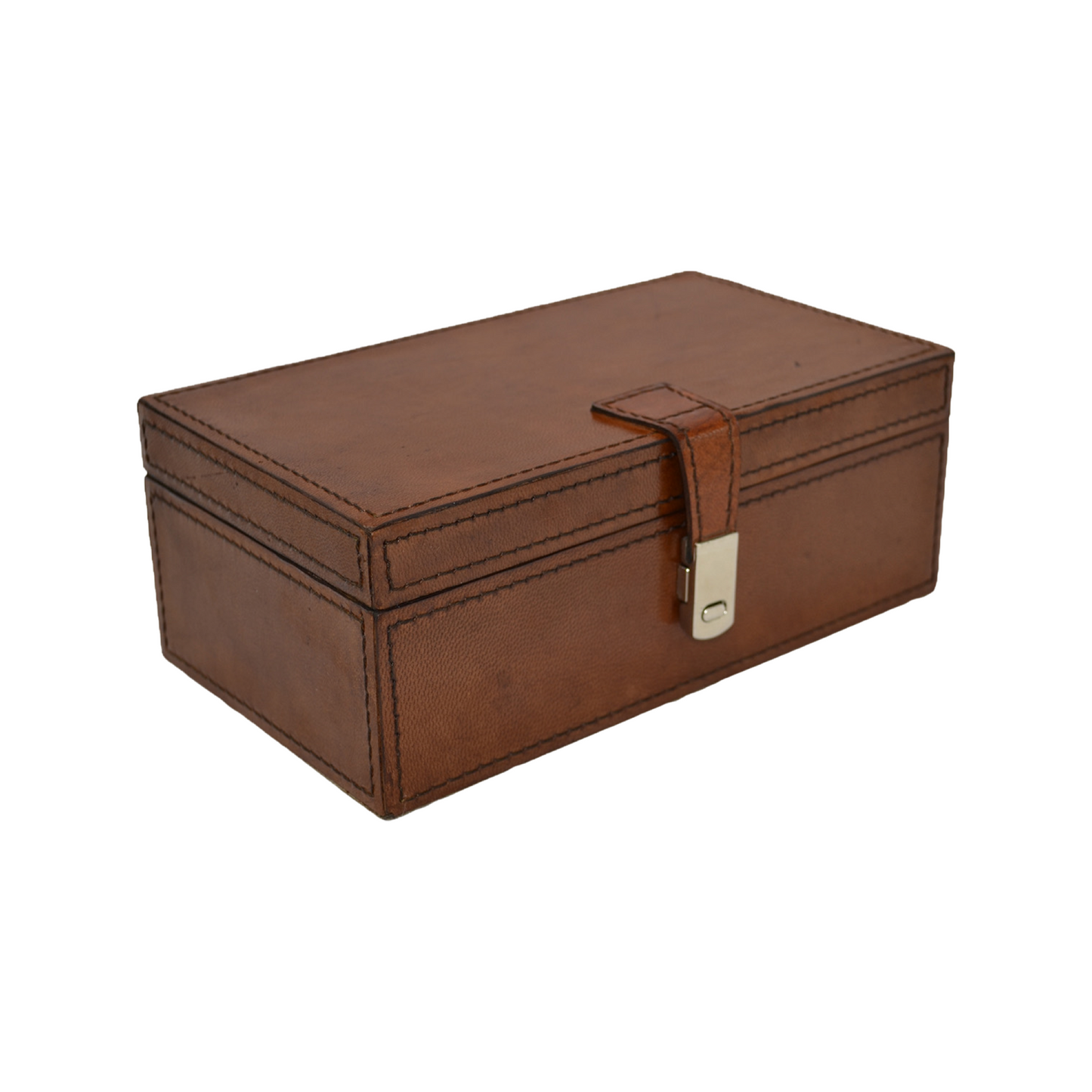 Leather Mini Box Rectangle - Tan