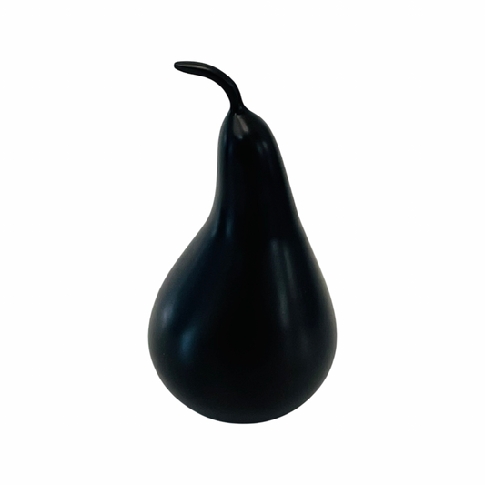Decorative Metal Pear - Matt Black