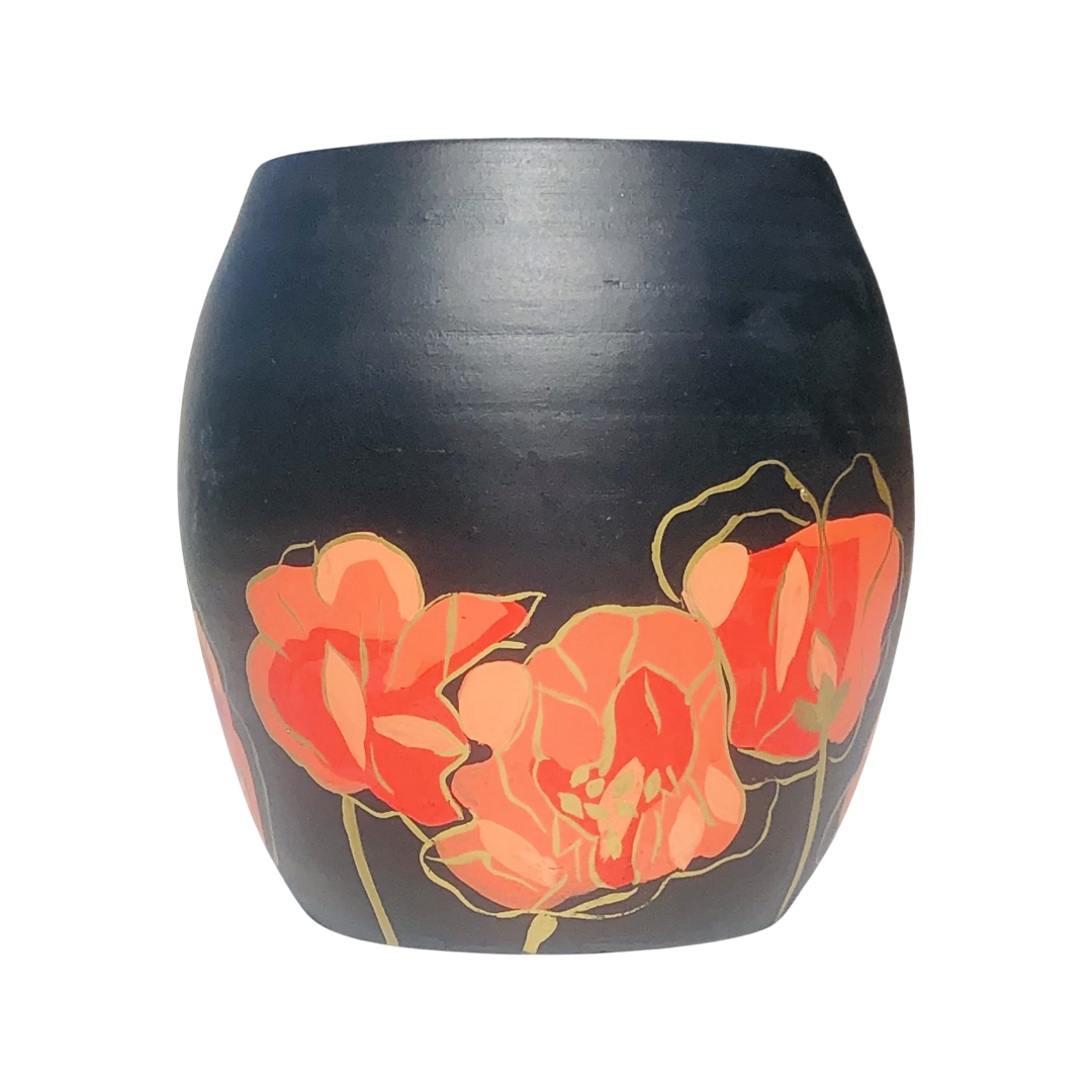 Red Floral Vase