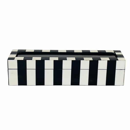 Tea Organising Box - Black 'n' White