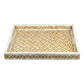 Bone Inlay Tray Geometric - Mustard